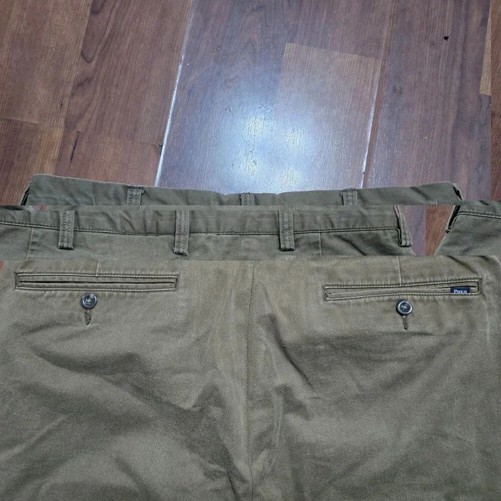 Polo Ralph Lauren Mens Classic Khaki Chinos Pants 34x34 Stretch Straight Fit